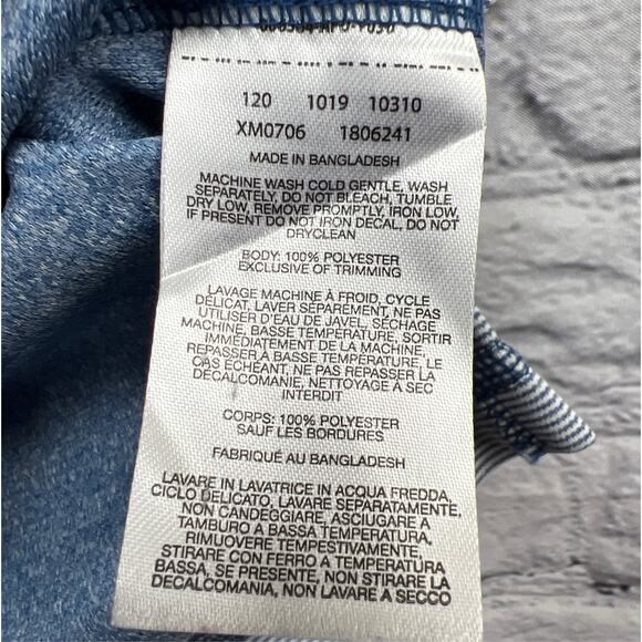 Columbia Mens Sportswear Polo Golf Shirt Blue Striped Size XL 100% Polyester - Picture 8 of 10